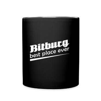 Bitburg - Stadt best place ever - Tasse einfarbig - Schwarz - Vorne