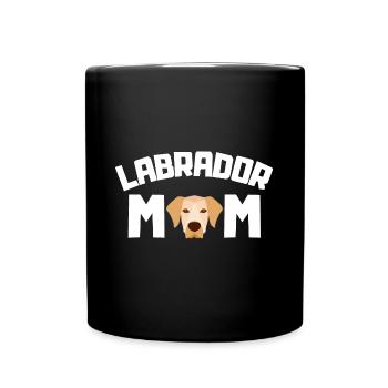 Labrador Maman Chiens Cadeau de fête des mères Labrador - Mug uni - noir - Devant