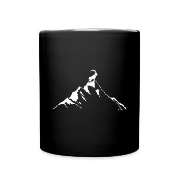 Ziege - Berg - (8) - Tasse einfarbig - Schwarz - Vorne