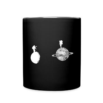 Planet - Wanderer - (2) - Tasse einfarbig - Schwarz - Vorne