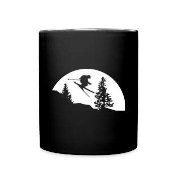 Skiing - (46) - Full Colour Mug - black - Front