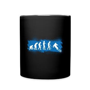 Ski Ski fahren Alpen Piste Evolution - Tasse einfarbig - Schwarz - Vorne