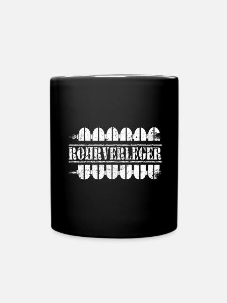 Rohrverleger Heizungsbauer - Tasse einfarbig - Schwarz