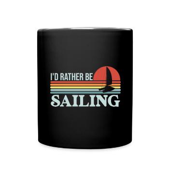 Catamaran captain I would rather sail catamaran - Full Colour Mug - black - Front