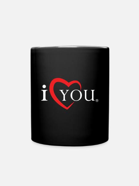I love you white - Tasse einfarbig - Schwarz