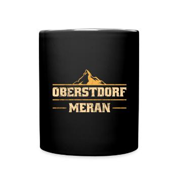Traversée des Alpes Sentier de randonnée longue distance Oberstdorf Merano E5 - Mug uni - noir - Devant