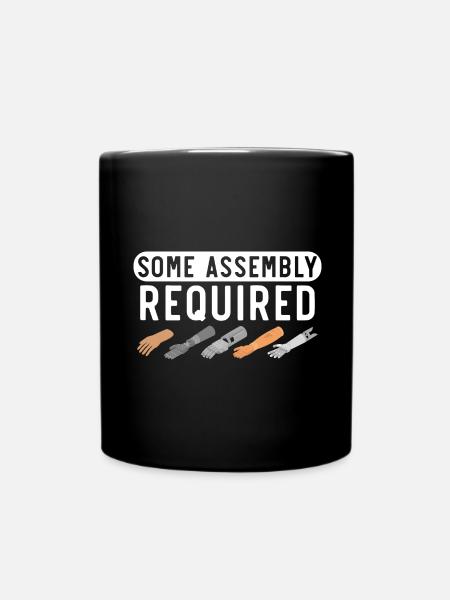 Some Assembly Required Disability Funny Amput - Full Colour Mug - black