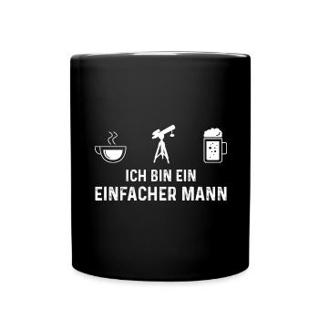 Ich Bin Ein Einfacher Mann - Bierastronomie - - Tasse einfarbig - Schwarz - Vorne
