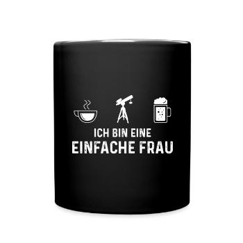 Ich Bin Eine Einfache Frau - Bierastronomie - - Tasse einfarbig - Schwarz - Vorne