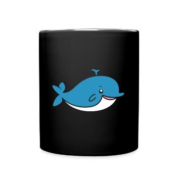 whale - Full Colour Mug - black - Front