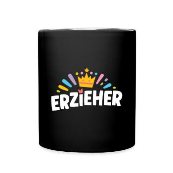 Erzieher-Kollege Danke! Anerkennung Dankbarkeit - Tasse einfarbig - Schwarz - Vorne