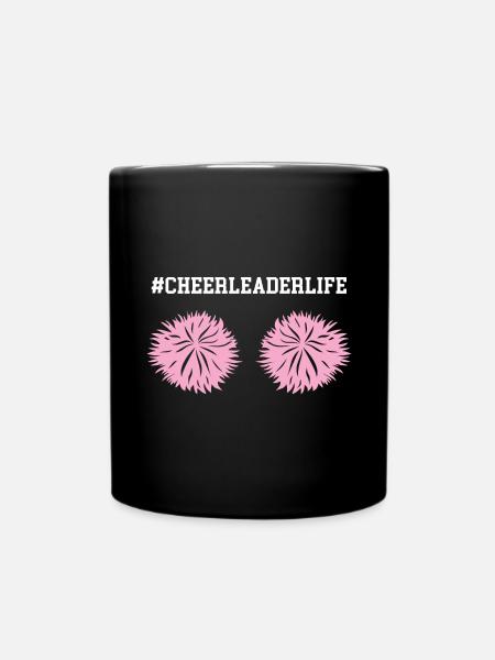 Cheerleaderlife Anfeuern Cheerleader Pompons - Tasse einfarbig - Schwarz