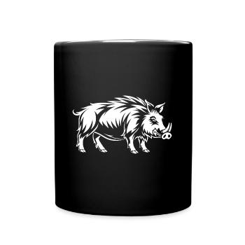 Sanglier - Mug uni - noir - Devant