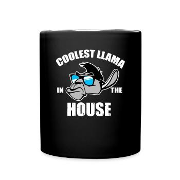 Lama animaux animaux Cool Kid Comic cadeau - Mug uni - noir - Devant