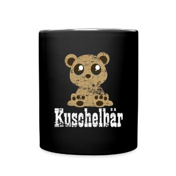 Cuddly toy soft toy bear love - Full Colour Mug - black - Front
