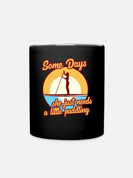 Stand Up Paddle SUP Paddleboard Hobby Sport - Full Colour Mug - black