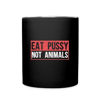 Bisous chatte - Mug uni - noir - Devant