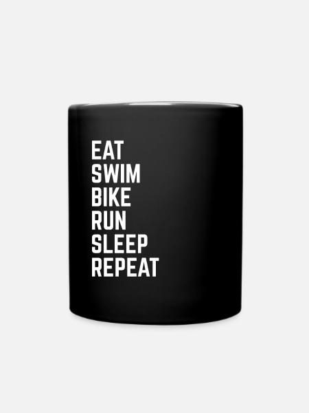 SWIM BIKE RUN - Tasse einfarbig - Schwarz