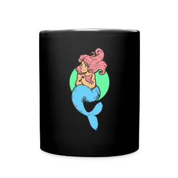 Mermaid mermaid mermaid fairy tale - Full Colour Mug - black - Front