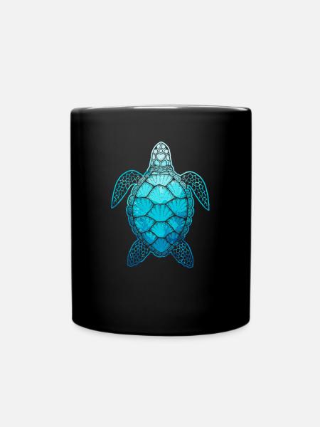 Schildkröte Wasserschildkröte Tier unter Wasser - Tasse einfarbig - Schwarz