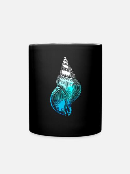 Muschel unter Wasser Meeresleben Tiefsee Meer - Tasse einfarbig - Schwarz