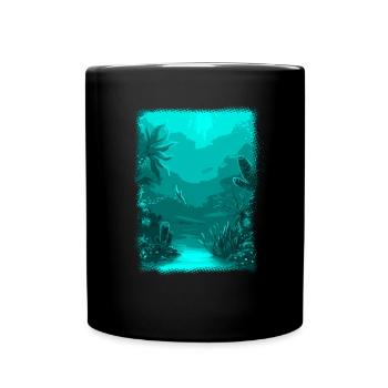 aquarium sous-marin plongée sous-marine corail - Mug uni - noir - Devant