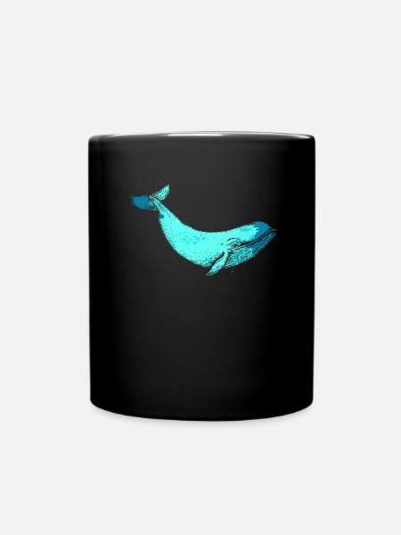 Baleine baleine bleue baleine - Mug uni - noir