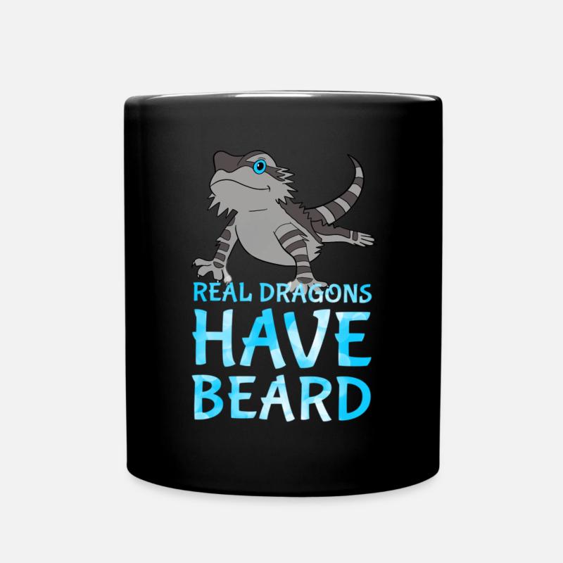 Lézard dragon avec barbe mon meilleur copain - Mug uni - noir