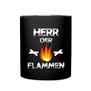 Lord of the Flames - Camping Grillmeister Fire Brigade - Full Colour Mug - black - Front