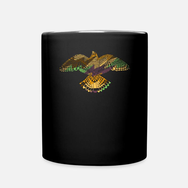 Eagle Hawk American Indian Native Animal - Full Colour Mug - black