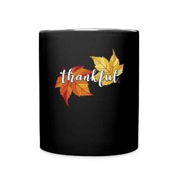 Golden autumn. Beautiful season. Colorful foliage - Full Colour Mug - black - Front