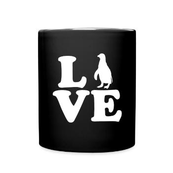 Pinguin - Tasse einfarbig - Schwarz - Vorne