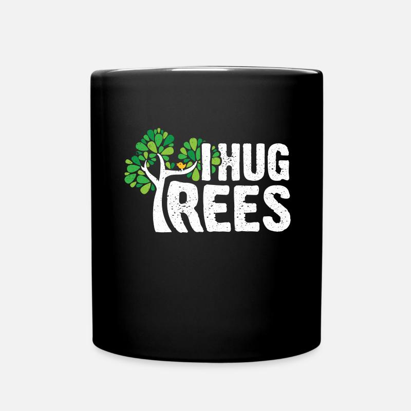 I Hug Trees - Leaves Earth Protection Tree Nature - Tasse einfarbig - Schwarz