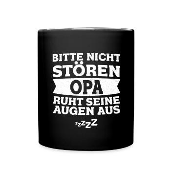 Please Don't Disturb Grandpa Rests His Eyes From Sleep - Full Colour Mug - black - Front