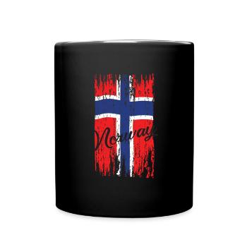 Norway - Flag of Norway - Full Colour Mug - black - Front