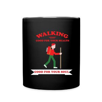Hiking - Walking - Full Colour Mug - black - Front