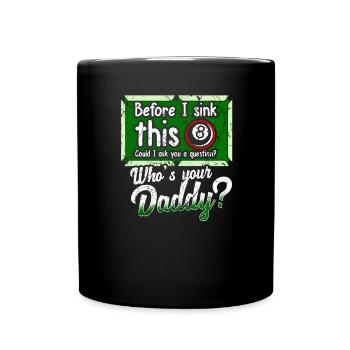 Billiard Billiard Biliard Billiard Ball Snooker Pool - Full Colour Mug - black - Front