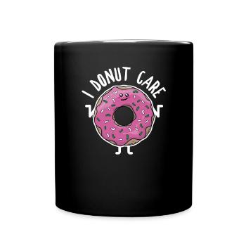 I Donut Care Pink Donut Lover Funny Baking Gift - Tasse einfarbig - Schwarz - Vorne