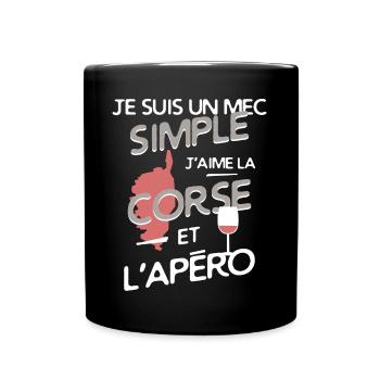 Corse - un mec simple - Mug uni - noir - Devant