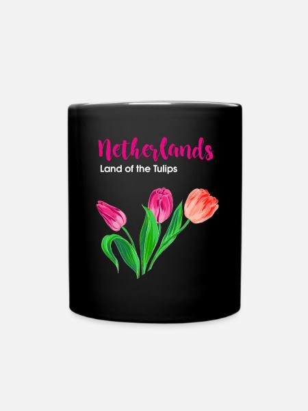 Pays-Bas Holland Tulipes - Mug uni - noir