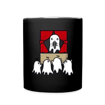 Geister bei einem Konzert zu Halloween - Tasse einfarbig - Schwarz - Vorne