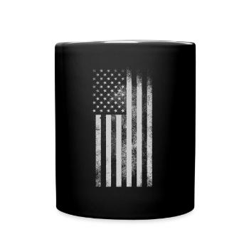 USA flag - Full Colour Mug - black - Front