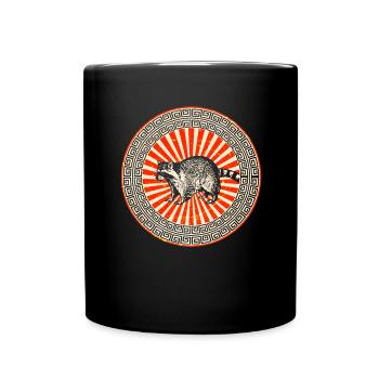 raton laveur - Mug uni - noir - Devant