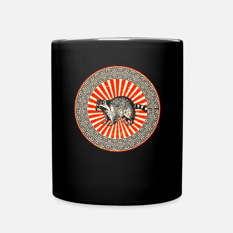 Waschbär - Tasse einfarbig - Schwarz