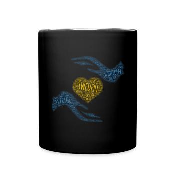 Suède - Mug uni - noir - Devant