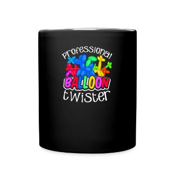 Ballon Twisting Professional Ballon Twister Geschenk - Tasse einfarbig - Schwarz - Vorne