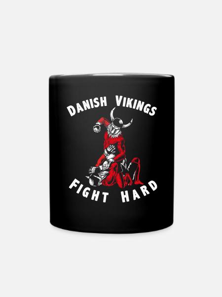 Dänemark Wikinger kämpfen hart - Tasse einfarbig - Schwarz