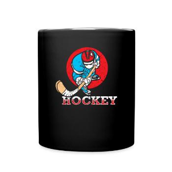 Hockey Eishockey Winter Sport Team Sport - Tasse einfarbig - Schwarz - Vorne