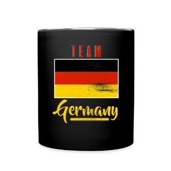 Team Deutschland Geschenk Sport Heimat stolz - Tasse einfarbig - Schwarz - Vorne