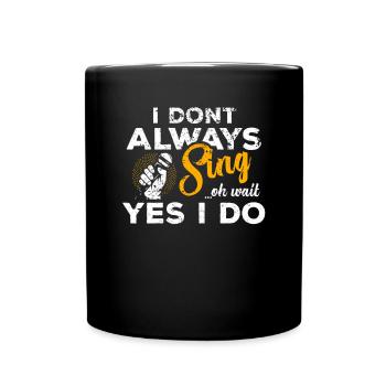 Karaoke - Tasse einfarbig - Schwarz - Vorne